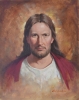 Jesus Head & Shoulders - Oil on Canvas